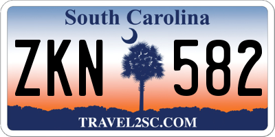 SC license plate ZKN582