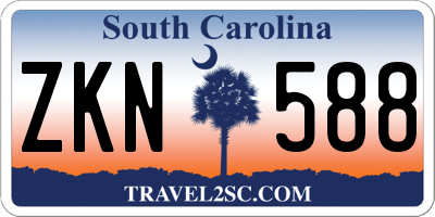 SC license plate ZKN588