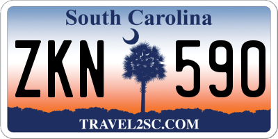 SC license plate ZKN590