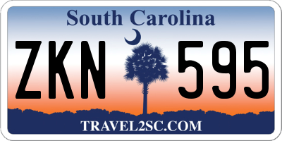 SC license plate ZKN595
