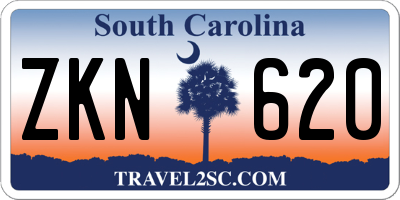 SC license plate ZKN620