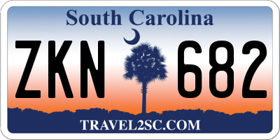 SC license plate ZKN682