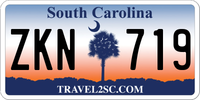 SC license plate ZKN719