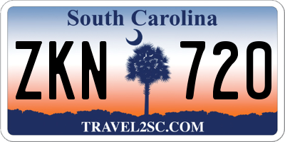 SC license plate ZKN720