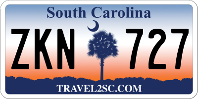 SC license plate ZKN727