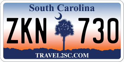 SC license plate ZKN730