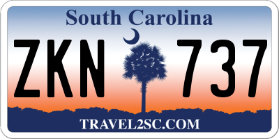 SC license plate ZKN737