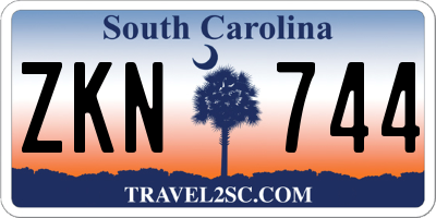 SC license plate ZKN744
