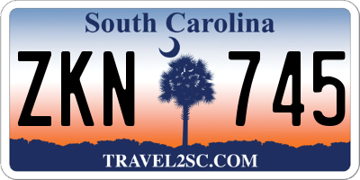 SC license plate ZKN745