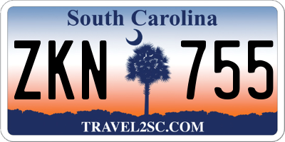SC license plate ZKN755