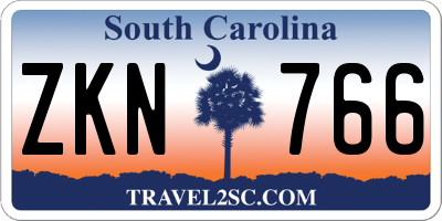 SC license plate ZKN766