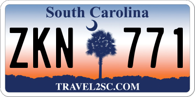 SC license plate ZKN771