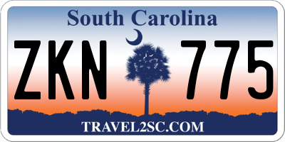 SC license plate ZKN775
