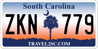 SC license plate ZKN779