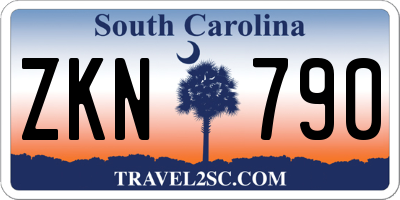 SC license plate ZKN790
