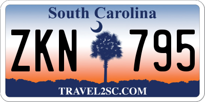 SC license plate ZKN795