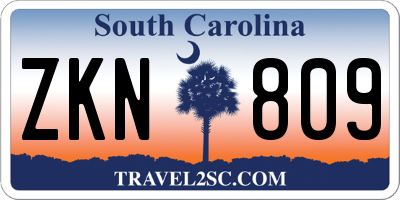 SC license plate ZKN809