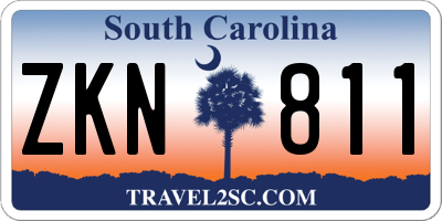 SC license plate ZKN811