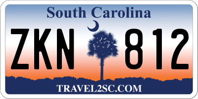 SC license plate ZKN812