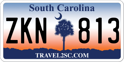 SC license plate ZKN813