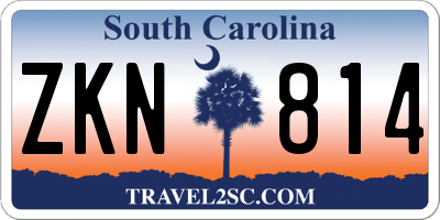 SC license plate ZKN814