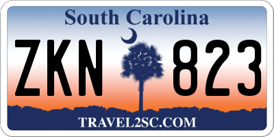SC license plate ZKN823
