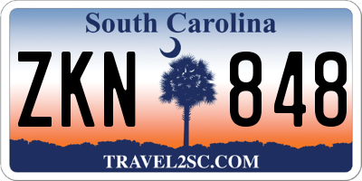 SC license plate ZKN848