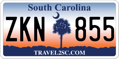 SC license plate ZKN855