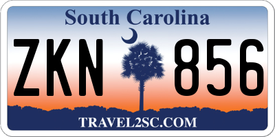 SC license plate ZKN856