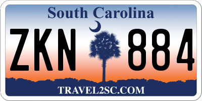 SC license plate ZKN884