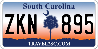 SC license plate ZKN895