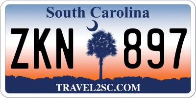 SC license plate ZKN897