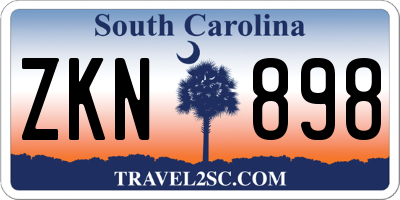 SC license plate ZKN898