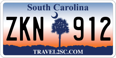 SC license plate ZKN912
