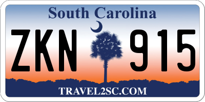 SC license plate ZKN915