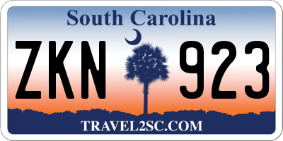 SC license plate ZKN923