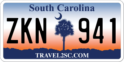 SC license plate ZKN941