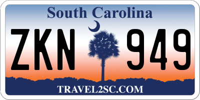 SC license plate ZKN949