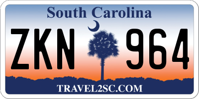 SC license plate ZKN964