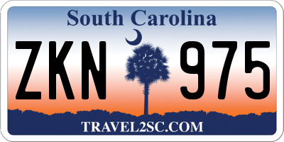 SC license plate ZKN975