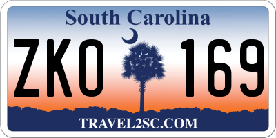 SC license plate ZKO169