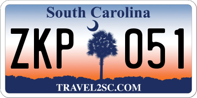 SC license plate ZKP051