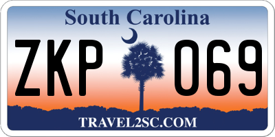 SC license plate ZKP069