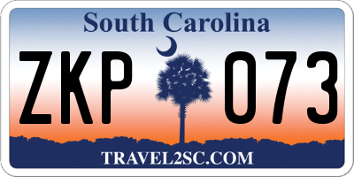 SC license plate ZKP073