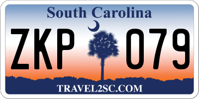SC license plate ZKP079