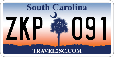 SC license plate ZKP091