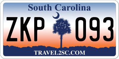SC license plate ZKP093