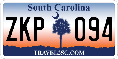 SC license plate ZKP094