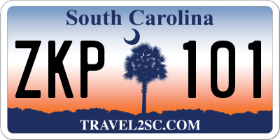 SC license plate ZKP101