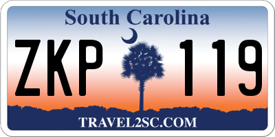 SC license plate ZKP119